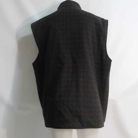 Mens Ermenegildo Zegna Brown, Red Plaid Vest XXL/56 - Picture 8 of 12